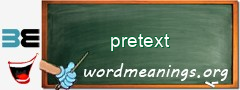 WordMeaning blackboard for pretext